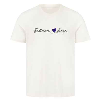 Premium T-Shirt "Foxterrier -Papa" Natural Raw – hunde-shirt.de