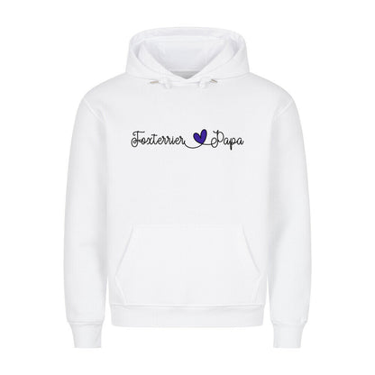 Premium Hoodie "Foxterrier - Papa" Weiß – hunde-shirt.de
