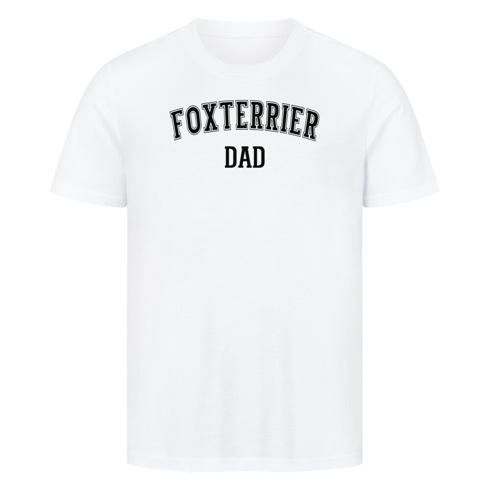 Premium T-Shirt "Foxterrier - DAD" Weiß – hunde-shirt.de
