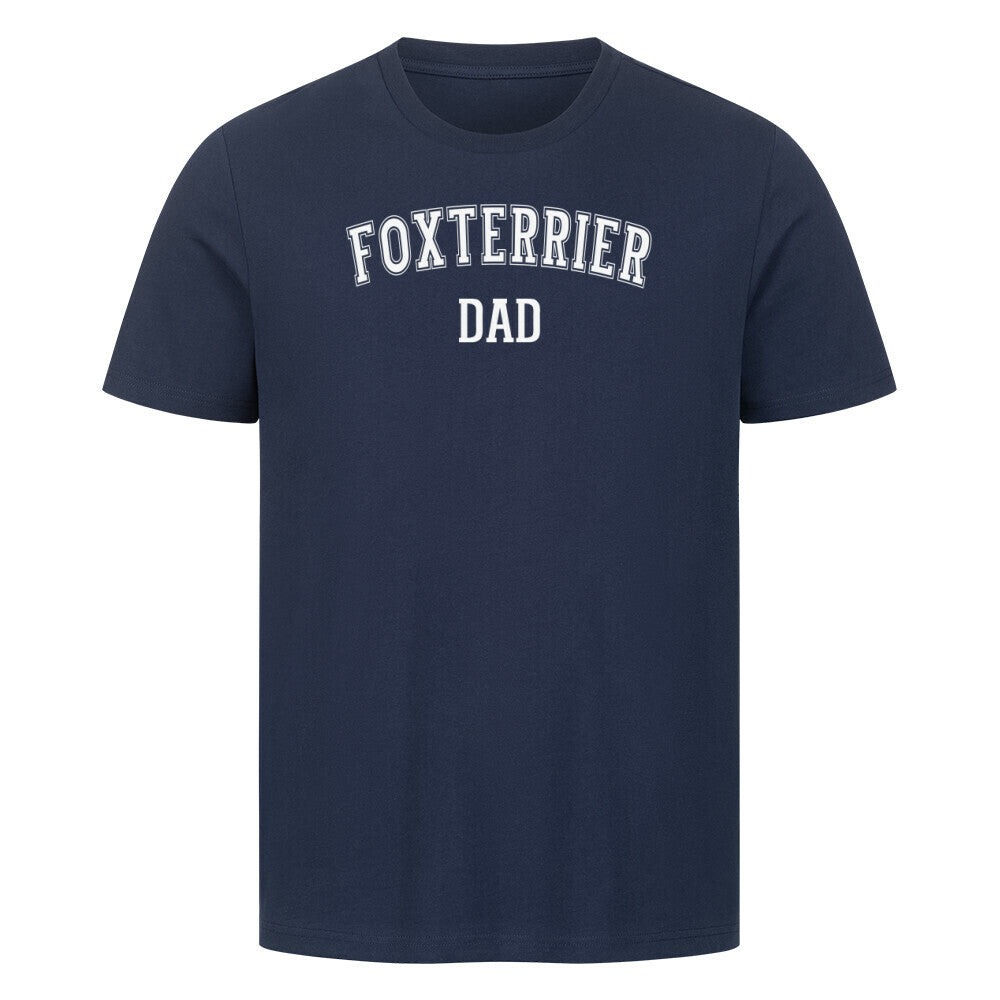 Premium T-Shirt "Foxterrier - DAD" French Navy – hunde-shirt.de