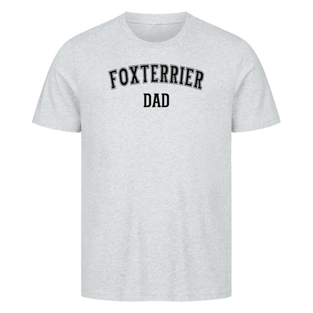 Premium T-Shirt "Foxterrier - DAD" Heather Grey – hunde-shirt.de