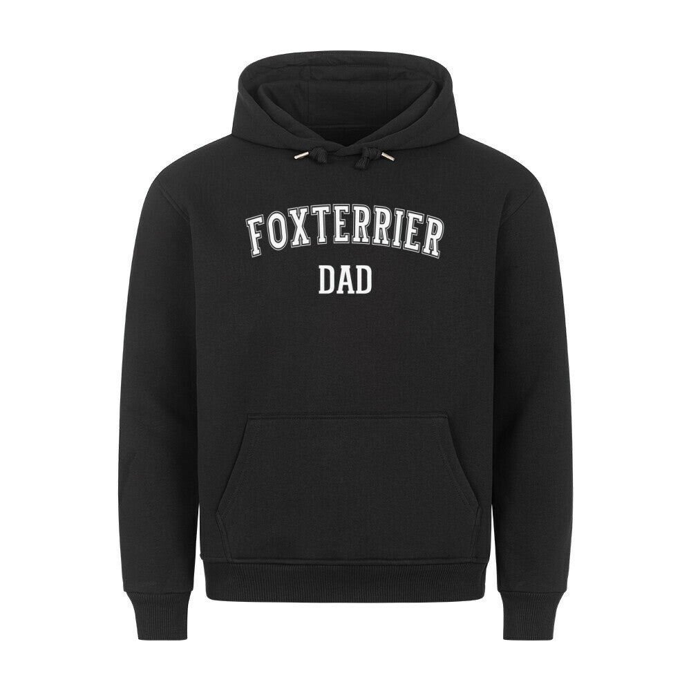 Premium Hoodie "Foxterrier - DAD" Schwarz – hunde-shirt.de