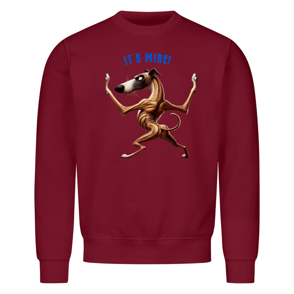 Premium Sweatshirt "Galgo - It´s mine" Burgunder – hunde-shirt.de
