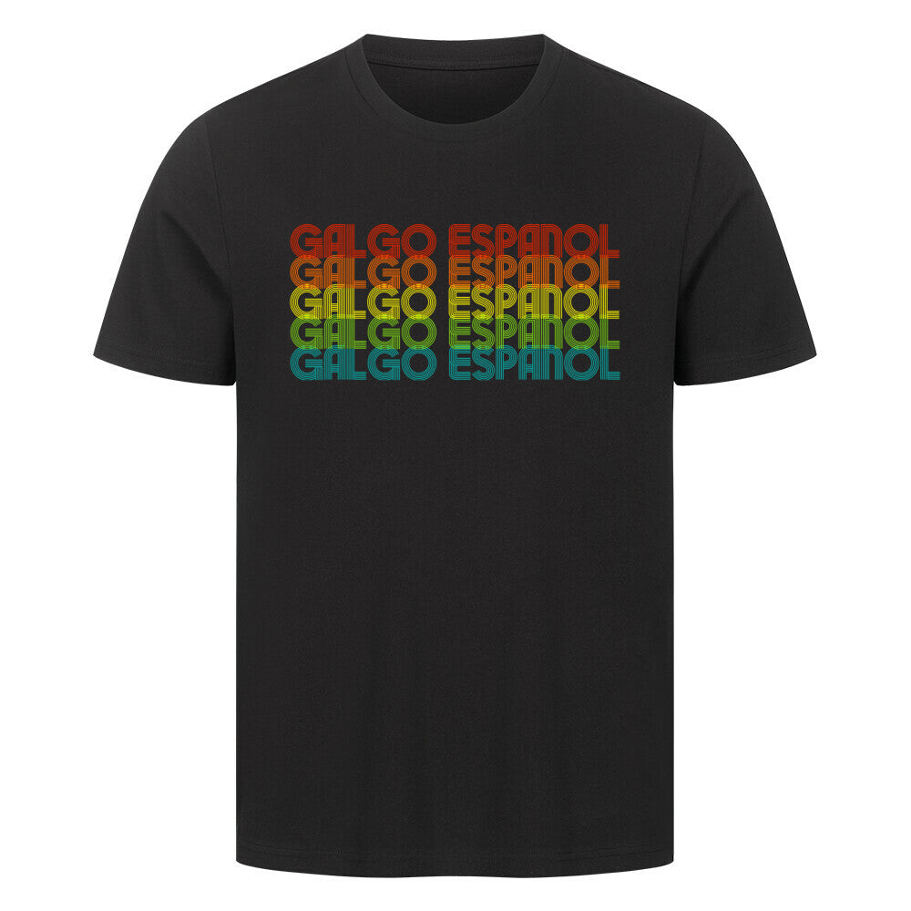 Premium T-Shirt "Galgo - RETRO" Schwarz – hunde-shirt.de