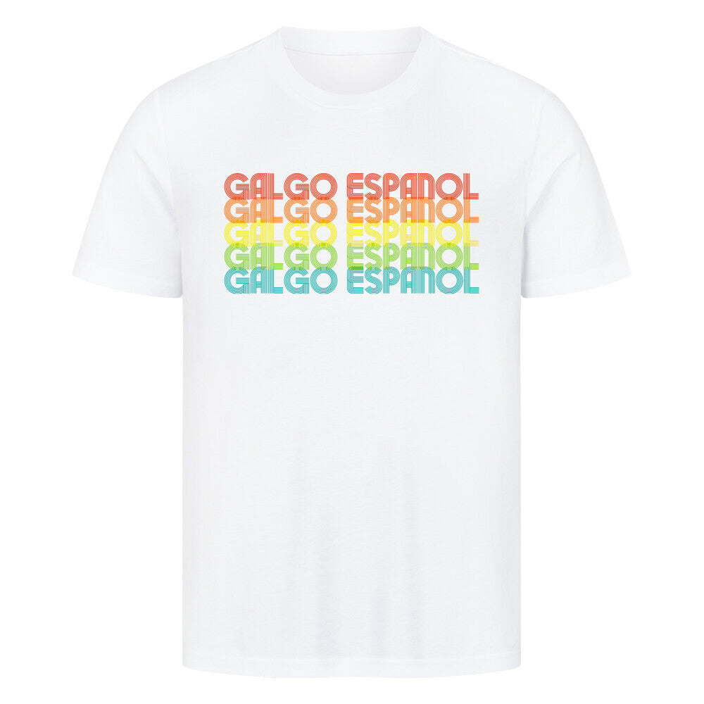 Premium T-Shirt "Galgo - RETRO" Weiß – hunde-shirt.de