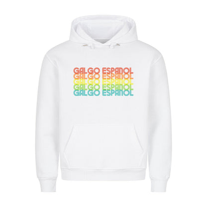 Premium Hoodie "Galgo - RETRO" Weiß – hunde-shirt.de