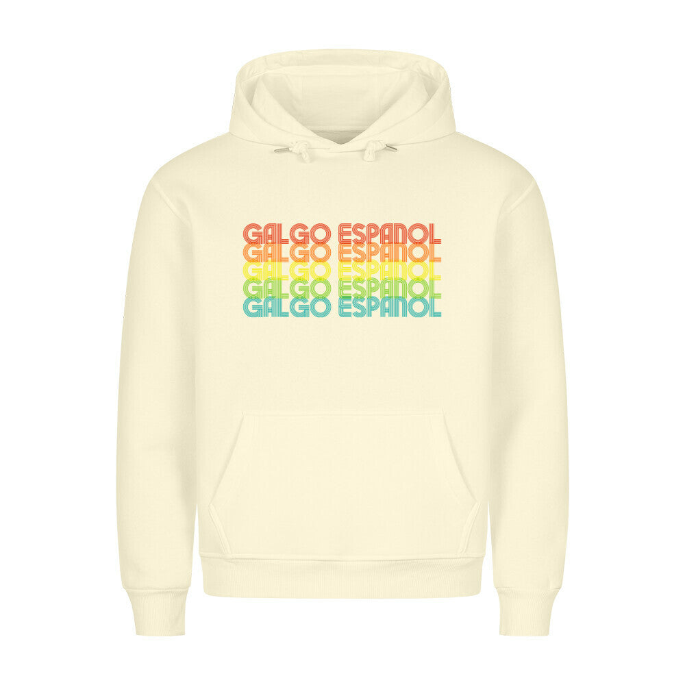 Premium Hoodie "Galgo - RETRO" Beige – hunde-shirt.de