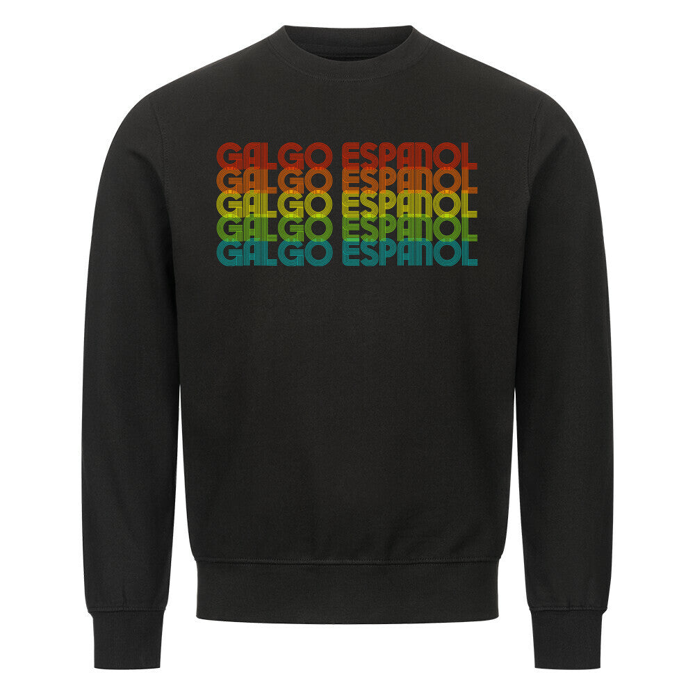 Premium Sweatshirt "Galgo - RETRO" Schwarz – hunde-shirt.de