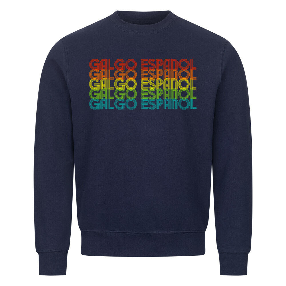 Premium Sweatshirt "Galgo - RETRO" Navy Blue – hunde-shirt.de