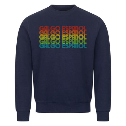 Premium Sweatshirt "Galgo - RETRO" Navy Blue – hunde-shirt.de