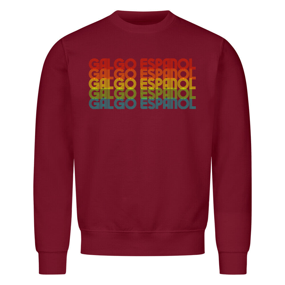 Premium Sweatshirt "Galgo - RETRO" Burgunder – hunde-shirt.de