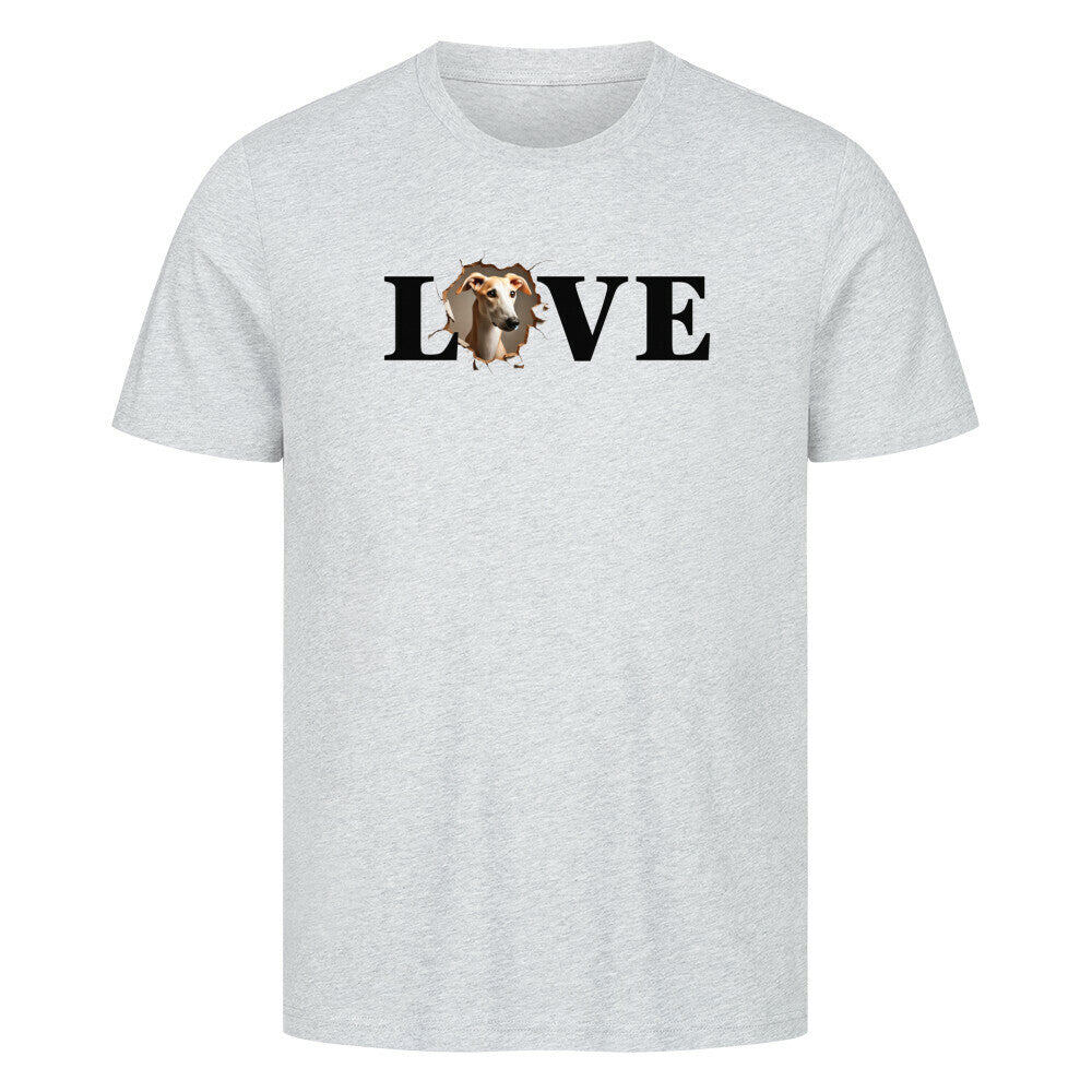 Premium T-Shirt "Galgo - LOVE" Heather Grey – hunde-shirt.de
