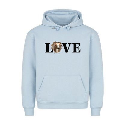 Premium Hoodie "Galgo - LOVE" Babyblau – hunde-shirt.de