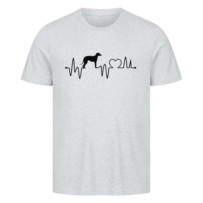 Premium T-Shirt "Galgo - Heartbeat" Heather Grey – hunde-shirt.de
