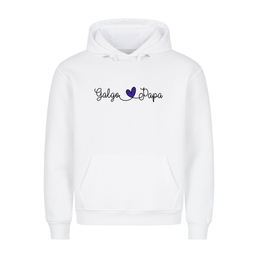 Premium Hoodie "Galgo - Papa" Weiß – hunde-shirt.de