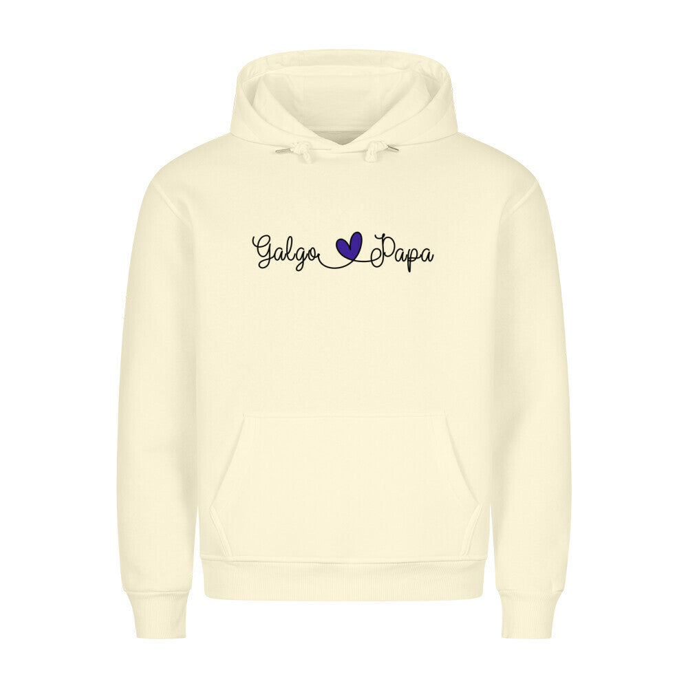 Premium Hoodie "Galgo - Papa" Beige – hunde-shirt.de