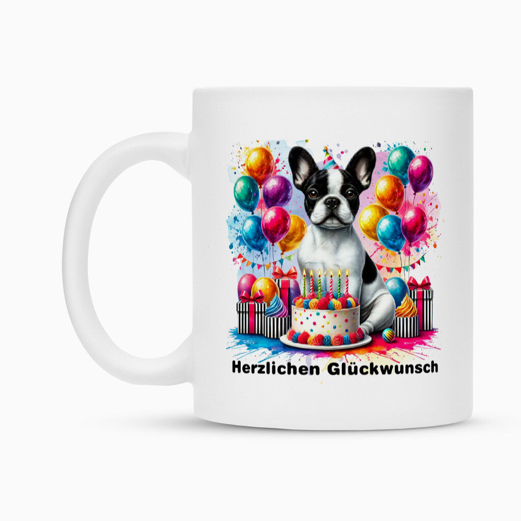 Tasse "Frenchie - Herzlichen Glückwunsch" – hunde-shirt.de
