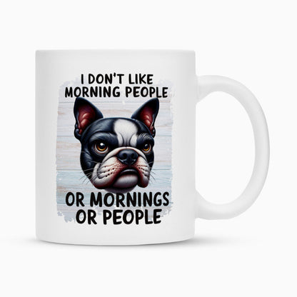 Tasse "Frenchie - Morning People II" Weiß – hunde-shirt.de