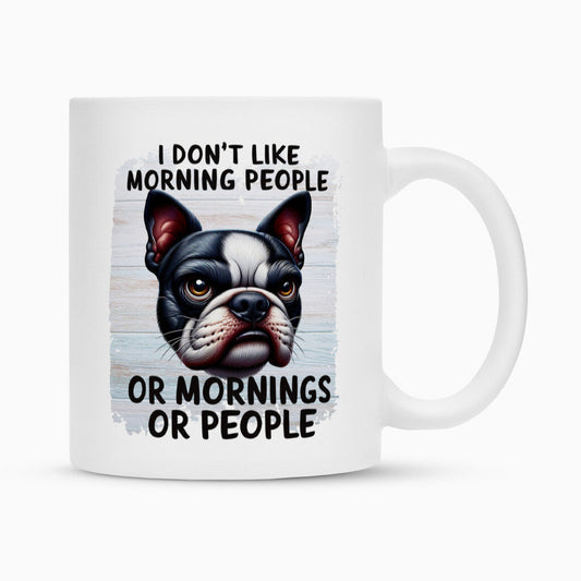 Tasse "Frenchie - Morning People II" Weiß – hunde-shirt.de
