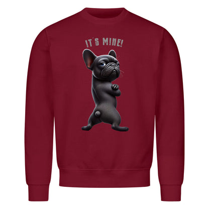 Premium Sweatshirt "Französische Bulldogge - It´s mine!" Burgunder – hunde-shirt.de