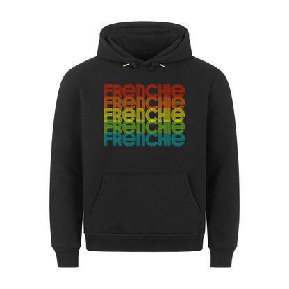 Premium Hoodie "Frenchie - RETRO" Schwarz – hunde-shirt.de