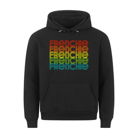 Premium Hoodie "Frenchie - RETRO" Schwarz – hunde-shirt.de