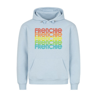 Premium Hoodie "Frenchie - RETRO" Babyblau – hunde-shirt.de
