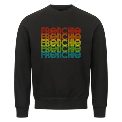 Premium Sweatshirt "Frenchie - RETRO" Schwarz – hunde-shirt.de