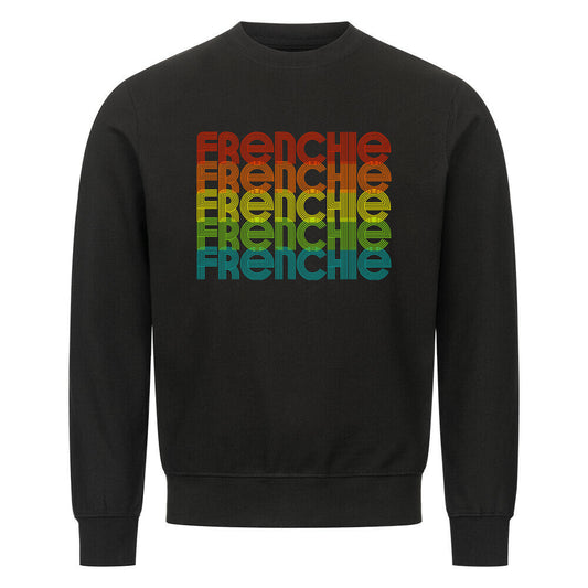 Premium Sweatshirt "Frenchie - RETRO" Schwarz – hunde-shirt.de