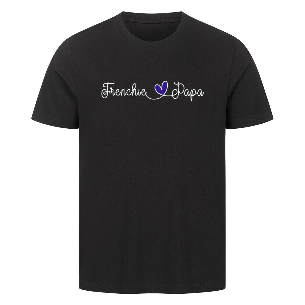 Premium T-Shirt "Frenchie - Papa" Schwarz – hunde-shirt.de