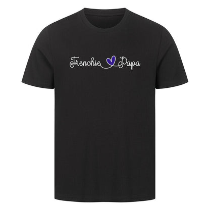 Premium T-Shirt "Frenchie - Papa" Schwarz – hunde-shirt.de