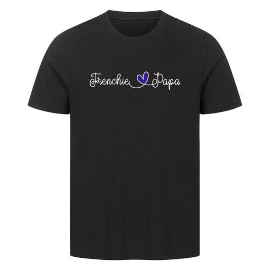 Premium T-Shirt "Frenchie - Papa" Schwarz – hunde-shirt.de