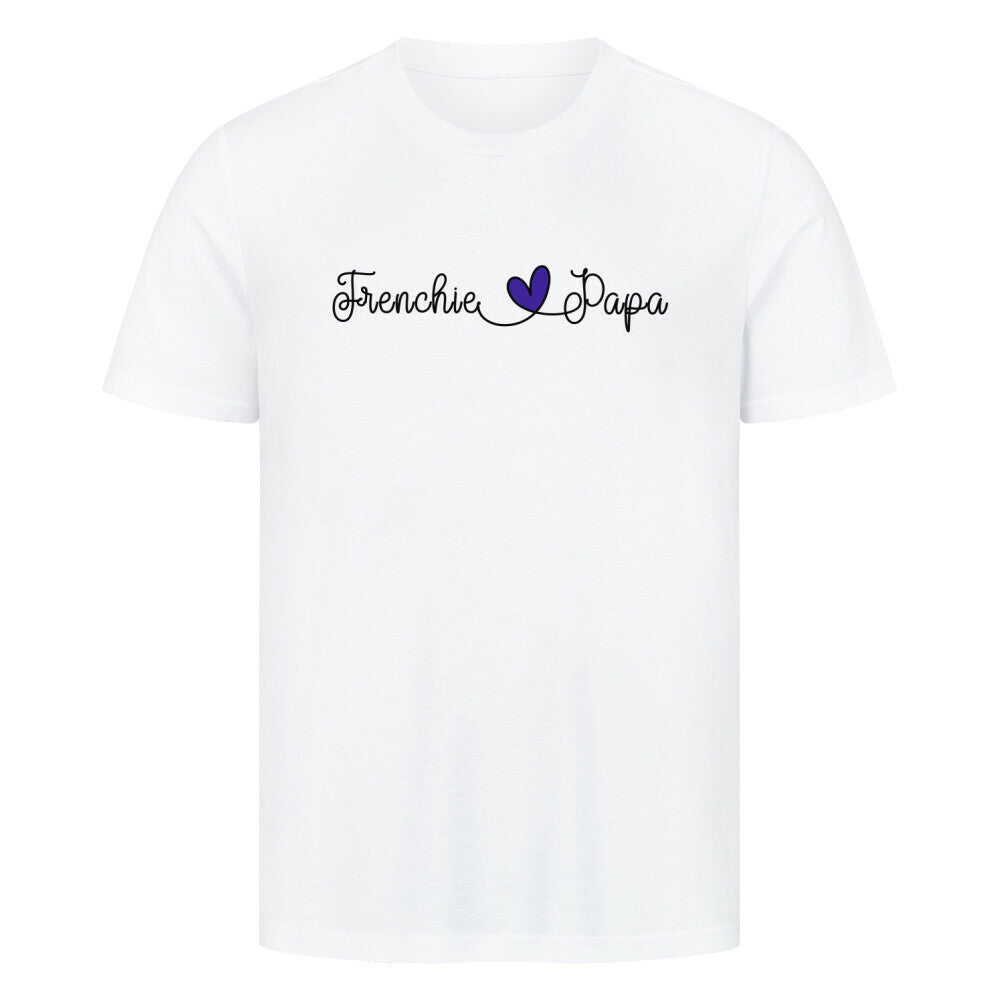 Premium T-Shirt "Frenchie - Papa" Weiß – hunde-shirt.de