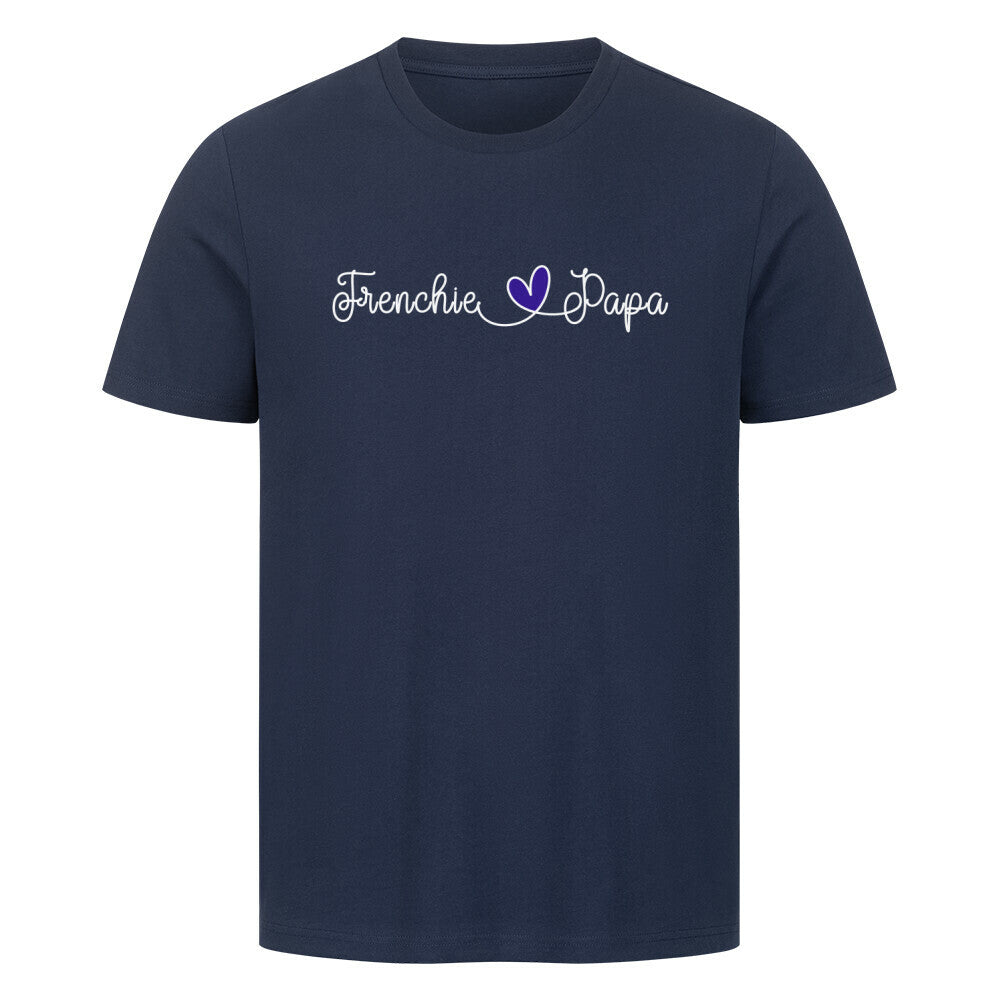 Premium T-Shirt "Frenchie - Papa" French Navy – hunde-shirt.de