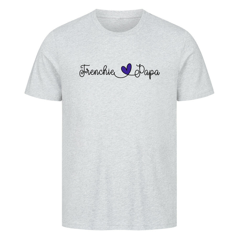 Premium T-Shirt "Frenchie - Papa" Heather Grey – hunde-shirt.de