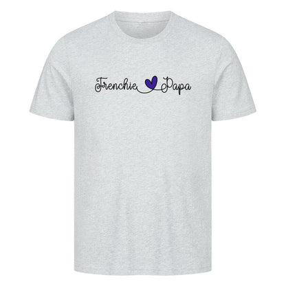 Premium T-Shirt "Frenchie - Papa" Heather Grey – hunde-shirt.de