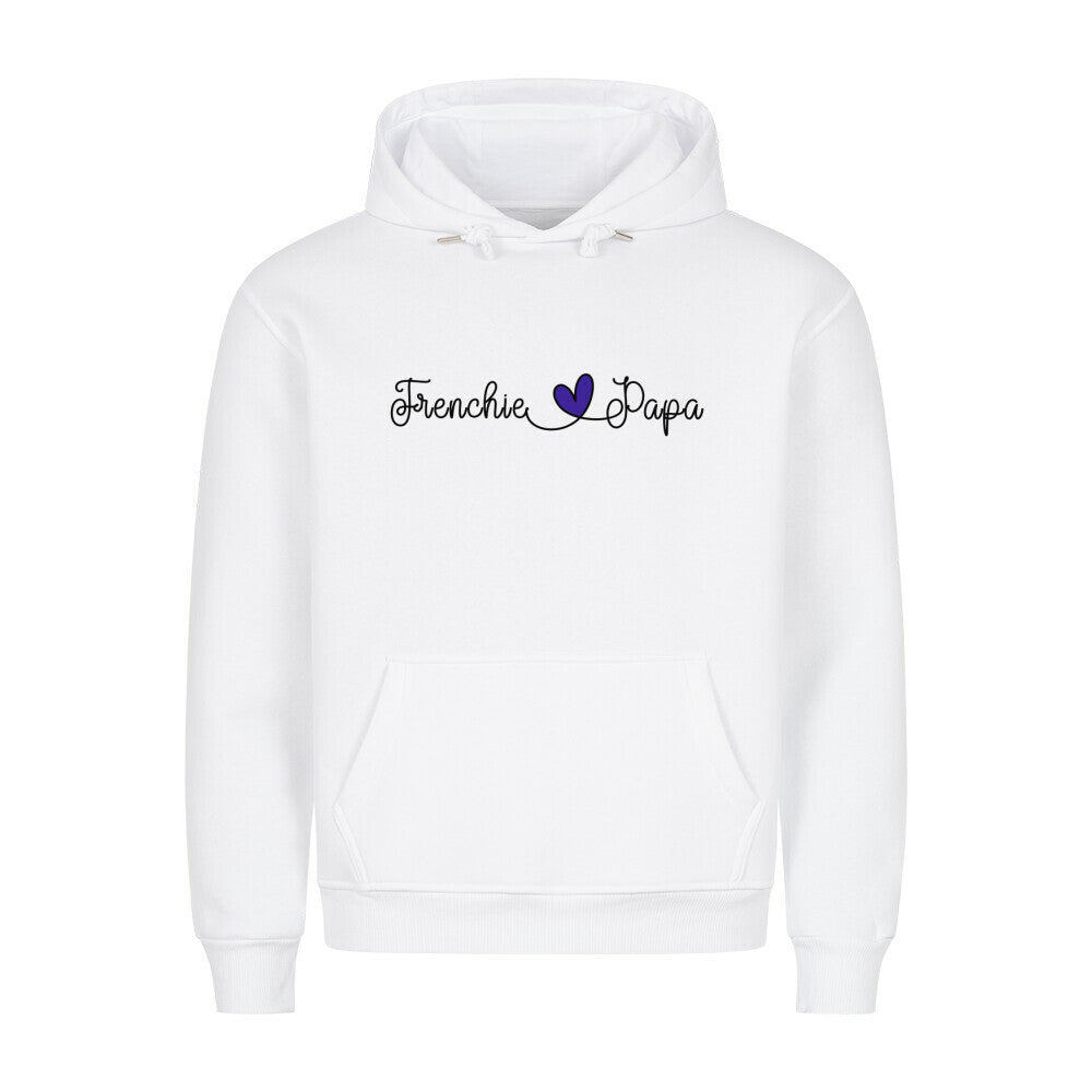 Premium Hoodie "Frenchie - Papa" Weiß – hunde-shirt.de