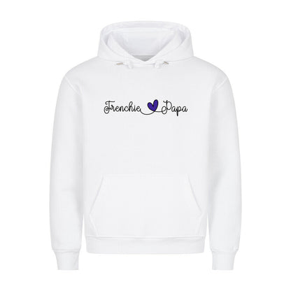 Premium Hoodie "Frenchie - Papa" Weiß – hunde-shirt.de