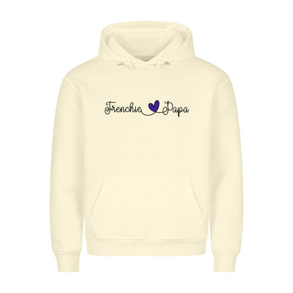 Premium Hoodie "Frenchie - Papa" Beige – hunde-shirt.de