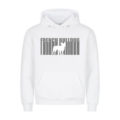 Premium Hoodie "Frenchie - Lines" Weiß – hunde-shirt.de