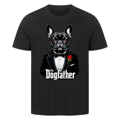 Premium T-Shirt "Frenchie - Dogfather" Schwarz – hunde-shirt.de