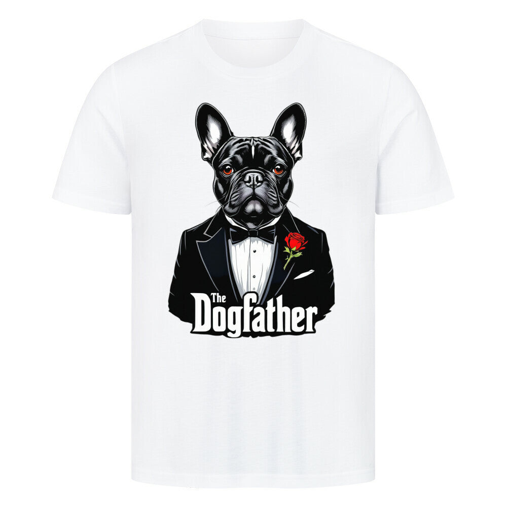 Premium T-Shirt "Frenchie - Dogfather" Weiß – hunde-shirt.de