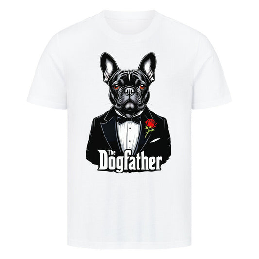 Premium T-Shirt "Frenchie - Dogfather" Weiß – hunde-shirt.de
