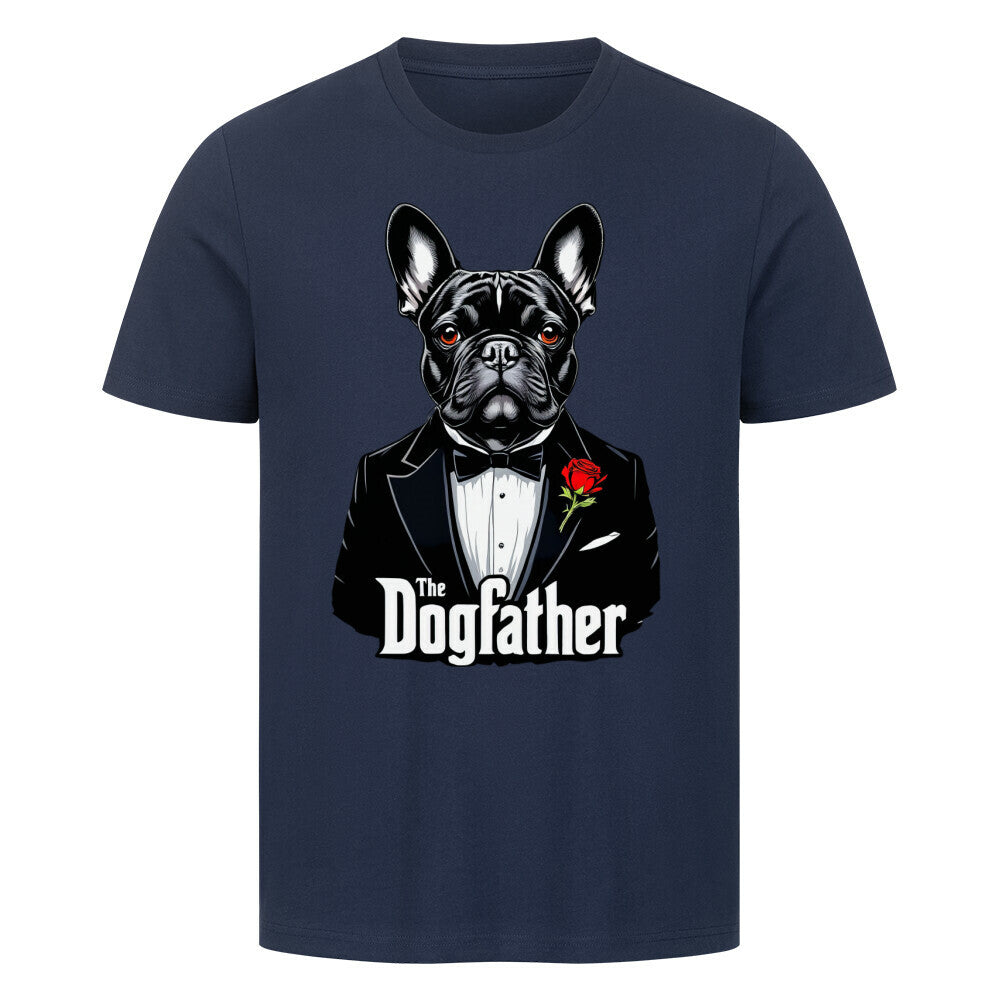 Premium T-Shirt "Frenchie - Dogfather" French Navy – hunde-shirt.de