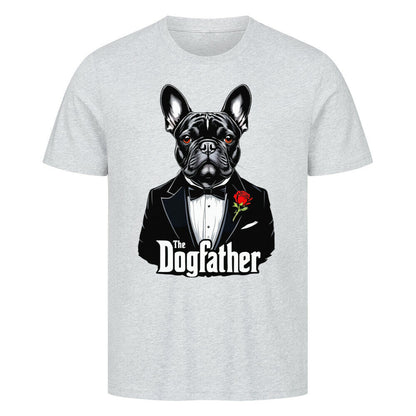 Premium T-Shirt "Frenchie - Dogfather" Heather Grey – hunde-shirt.de