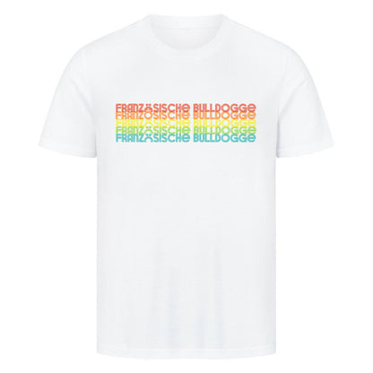 Premium T-Shirt "Französische Bulldogge - RETRO" Weiß – hunde-shirt.de
