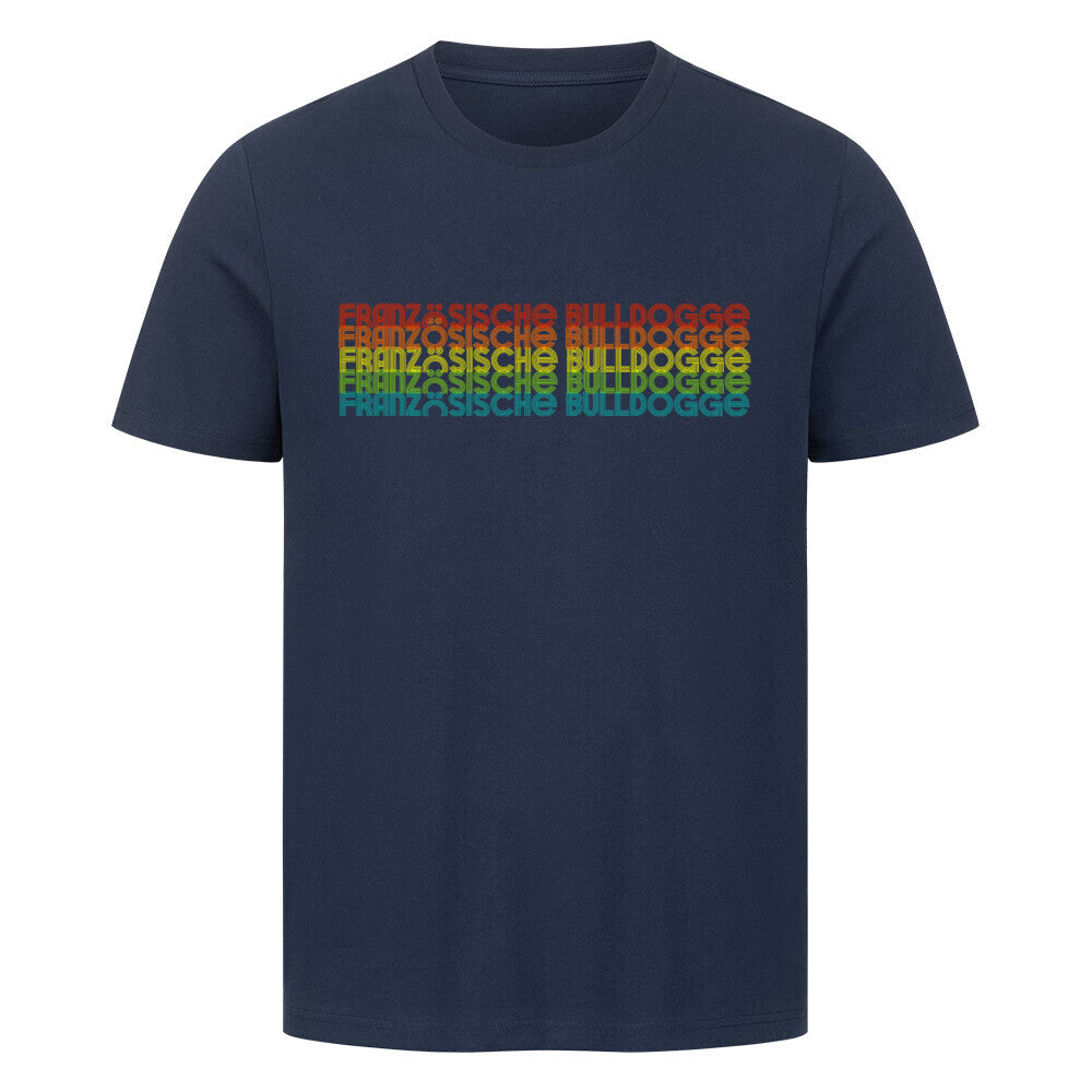 Premium T-Shirt "Französische Bulldogge - RETRO" French Navy – hunde-shirt.de