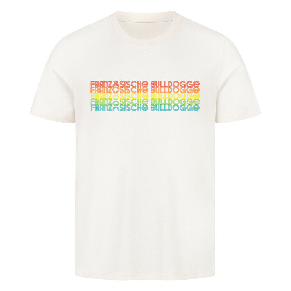 Premium T-Shirt "Französische Bulldogge - RETRO" Natural Raw – hunde-shirt.de