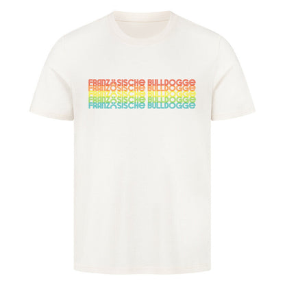 Premium T-Shirt "Französische Bulldogge - RETRO" Natural Raw – hunde-shirt.de