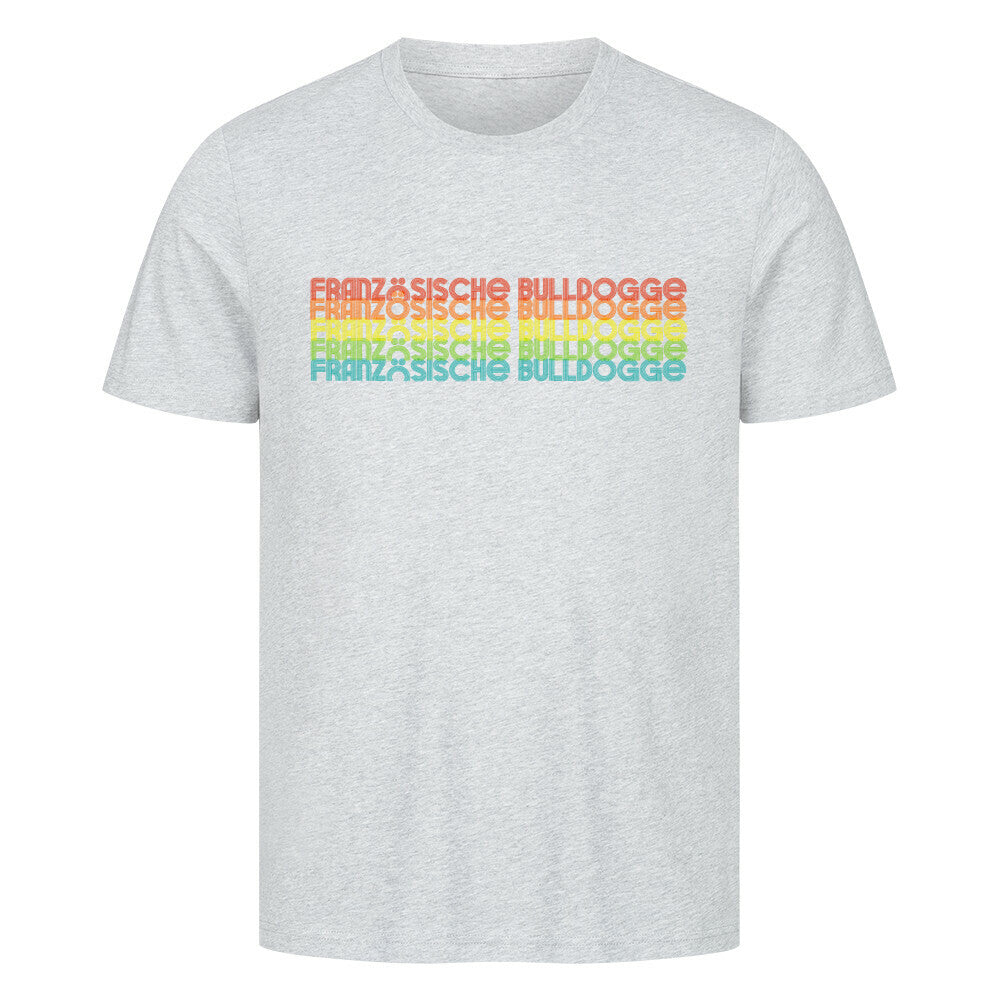 Premium T-Shirt "Französische Bulldogge - RETRO" Heather Grey – hunde-shirt.de